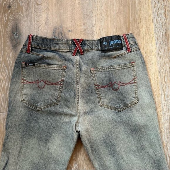 Vintage 90's UB Jeans Low Rise Stretch Denim Flare Jeans - Size 29 - Picture 5 of 11